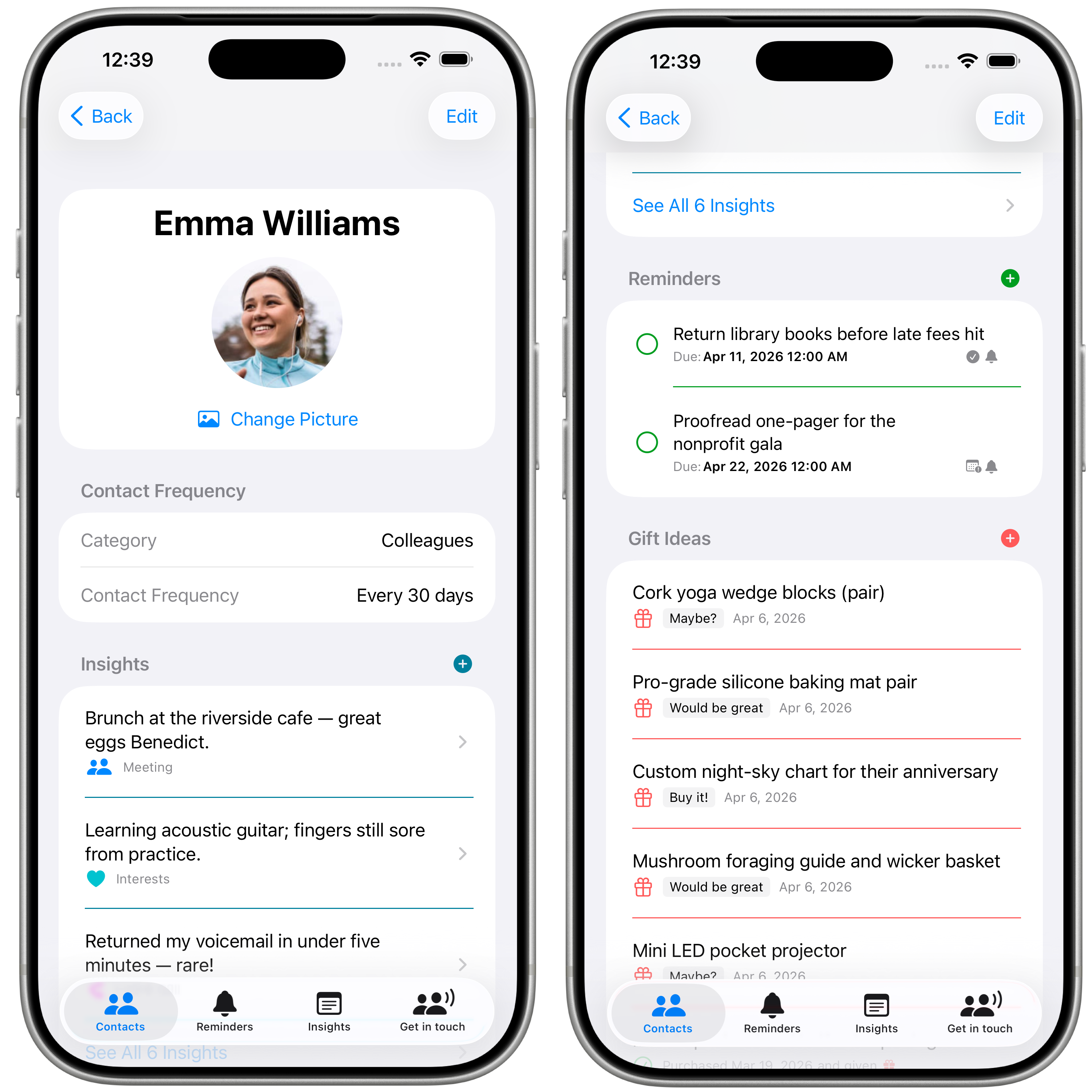 Contactilo: Insights